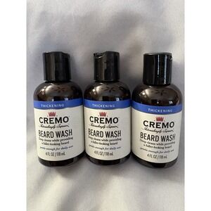 NEW CREMO Thickening Beard Wash Astonishingly Superior 4FL oz each 3 Pack Cremo